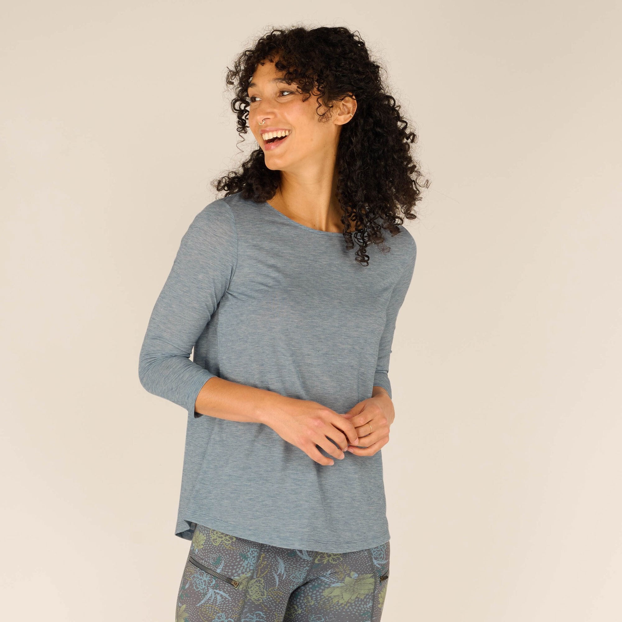 Asha 3/4 Sleeve Top - Haze