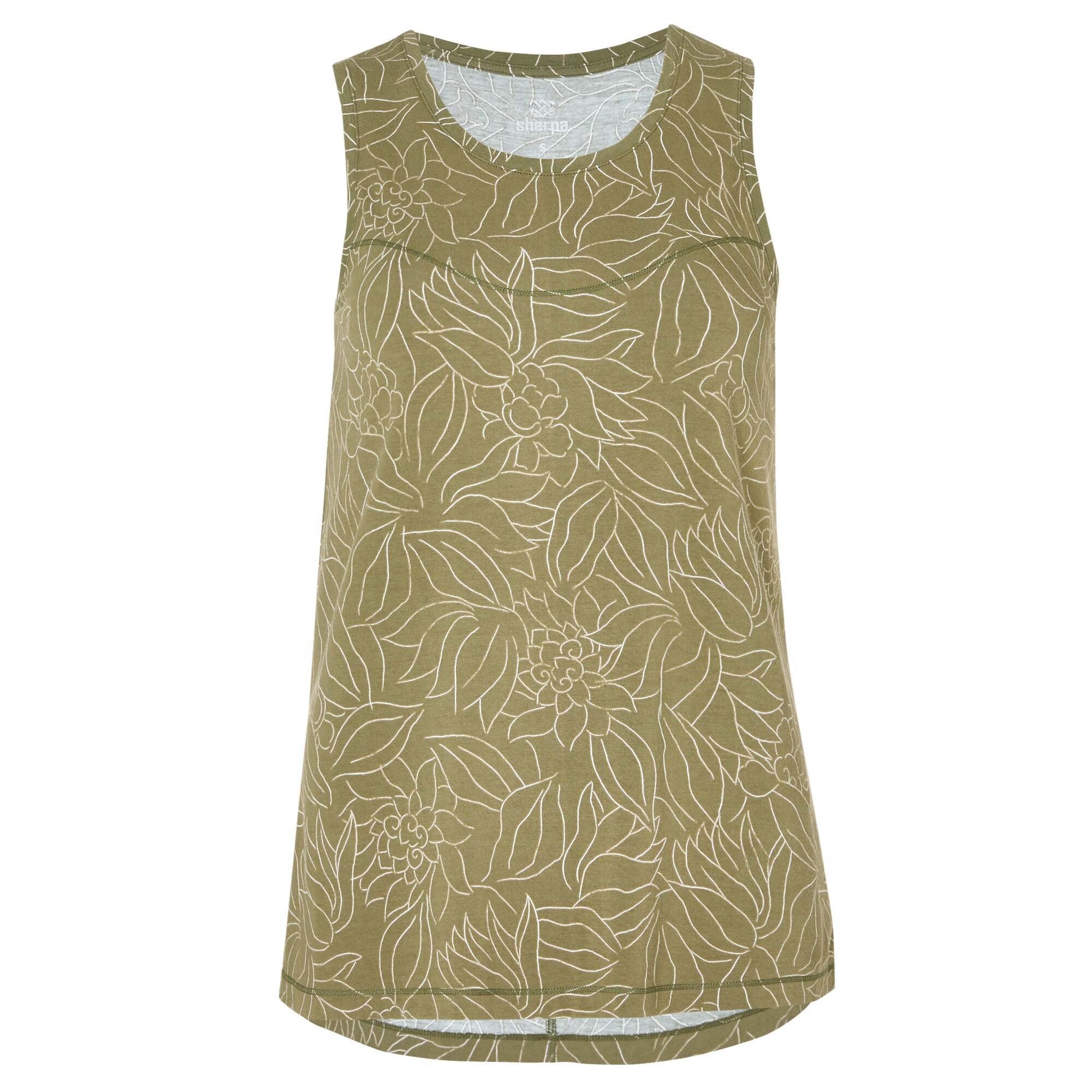 Kira Tank Top - Evergreen Leaf