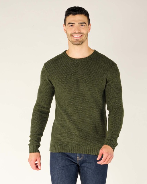 Textured Crew Neck Sweater